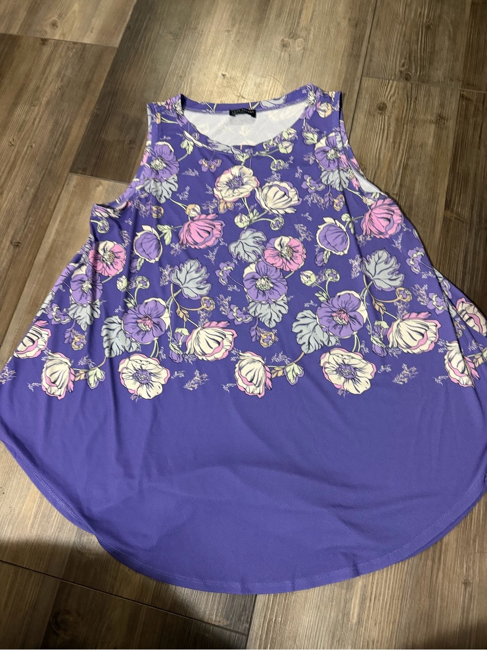 Lane Bryant Purple Floral Swing Tank
